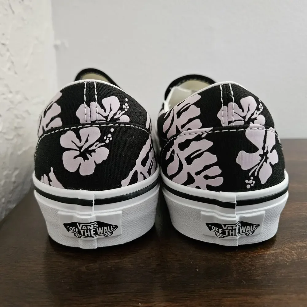 Vans Classic Slip On Men's 7.5 Women's 9 Black Pink Floral Archive Casual - Picture 6 of 7